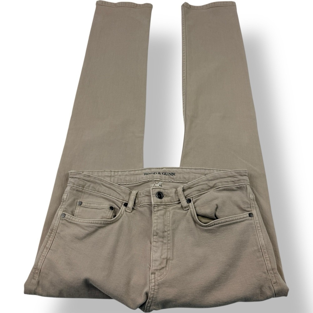 Rodd & Gunn Bone Cotton Elastane Straight Fit Slim Jeans‎ Men's Size 32x33